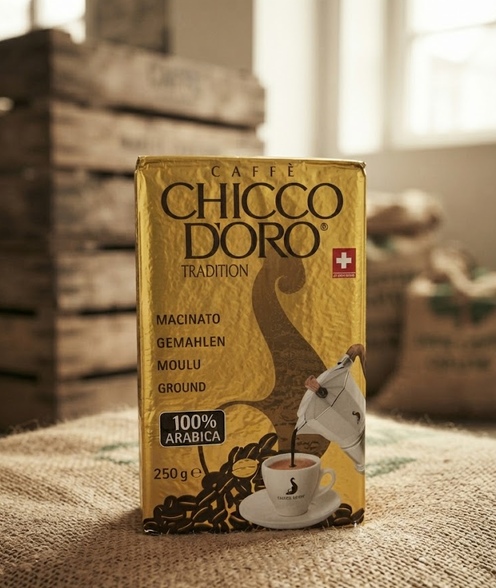 Молотый кофе Chicco d'Oro Tradition Espresso 250 г натуральная арабика средней обжарки для эспрессо турки и френч пресса - Фото 10 Молотый кофе Chicco d'Oro Tradition Espresso 250 г натуральная арабика средней обжарки для эспрессо турки и френч пресса - изображение 10