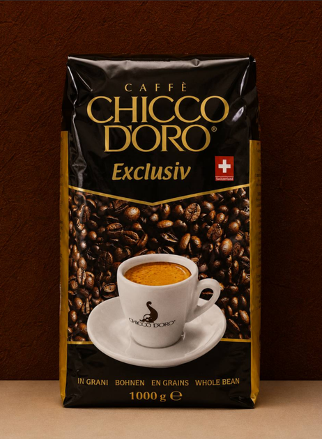 Зерновой кофе Chicco d'Oro Exclusiv 1 кг натуральный купаж арабики и робусты средней обжарки - Фото 4 Зерновой кофе Chicco d'Oro Exclusiv 1 кг натуральный купаж арабики и робусты средней обжарки - изображение 4
