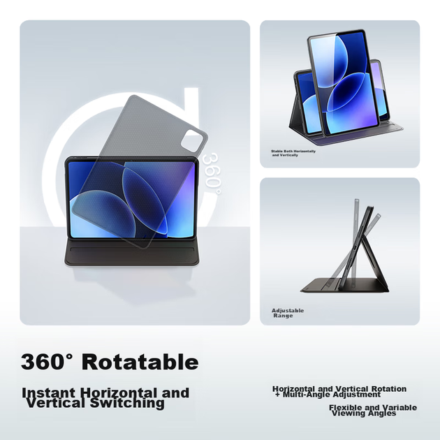 Чохол Shanmo для Xiaomi Pad 8 та Pad 8 Pro 11.2 дюйма силіконовий протиударний з поворотом на 360 градусів, синій - зображення 5