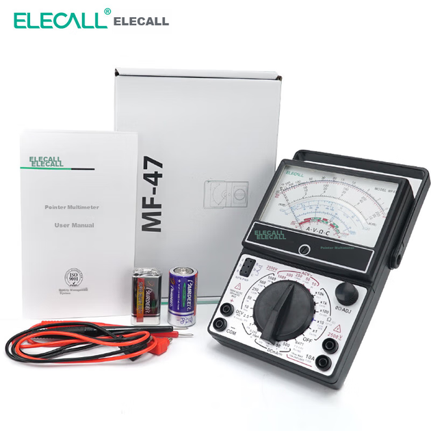 Мультиметр стрілочний ELECALL MF47+ аналоговий із захистом ланцюгів та щупами - зображення 8