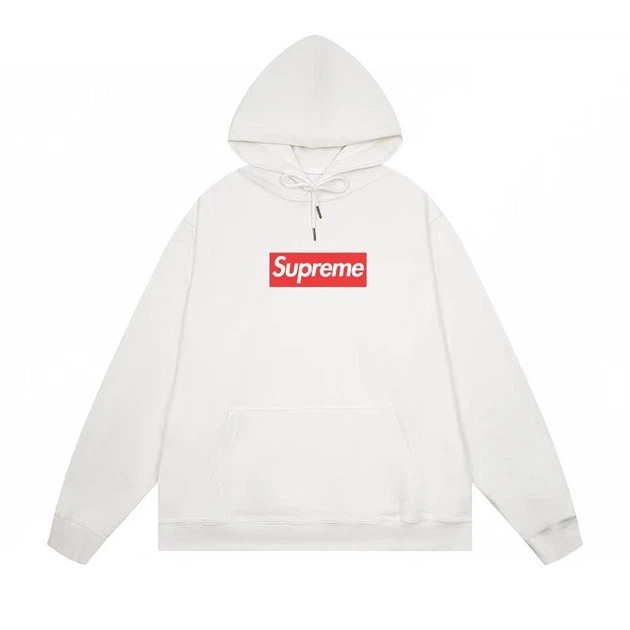 Худи Supreme демисезонное с капюшоном белое L (SUP03) - Фото 1 Худи Supreme демисезонное с капюшоном белое L (SUP03) - изображение 1