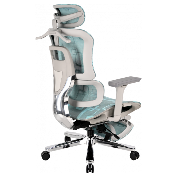 Офисное эргономичное кресло GT Racer B-528 Gray/Blue - изображение 6