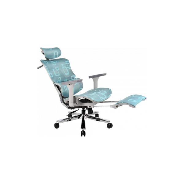 Офисное эргономичное кресло GT Racer B-528 Gray/Blue - изображение 7