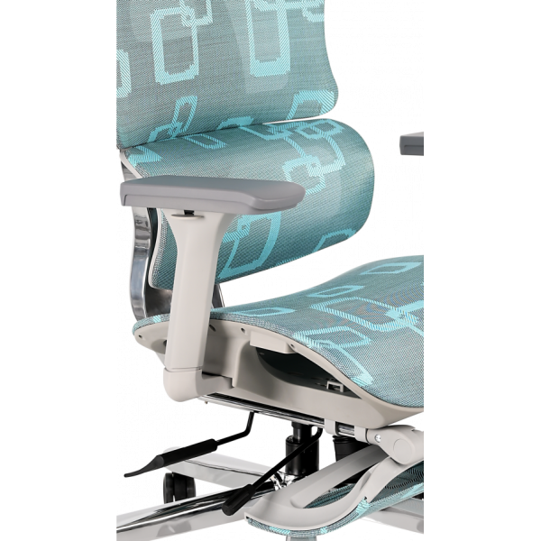 Офисное эргономичное кресло GT Racer B-528 Gray/Blue - изображение 2