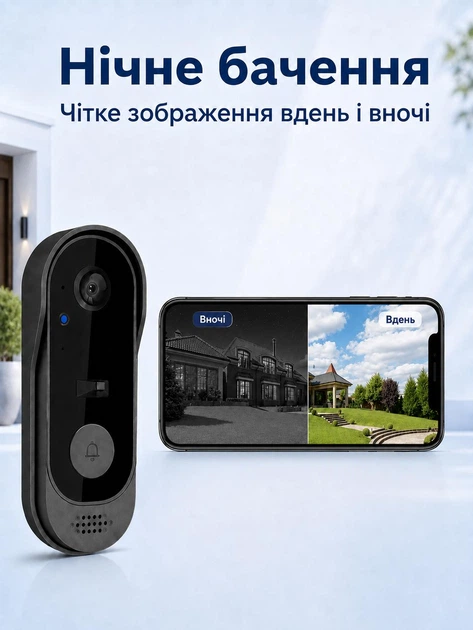 Видеозвонок WiFi дверной звонок с камерой видеодомофон в квартиру для дома Doorbell с приложением Tuya Smart Life умный домофон видео звонок на дверь беспроводной уличный с ночным видением - изображение 8