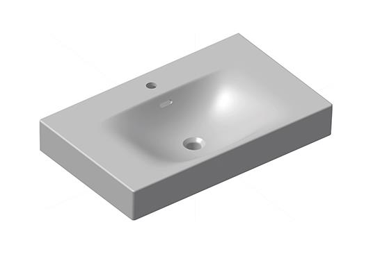 Белый умывальник мебельный 80x50 см Pflege PLUS VIGOUR WHITE805MP - изображение 2