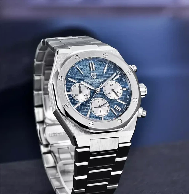 Чоловічий годинник Pagani Design PD-1707 Silver-Blue - зображення 3