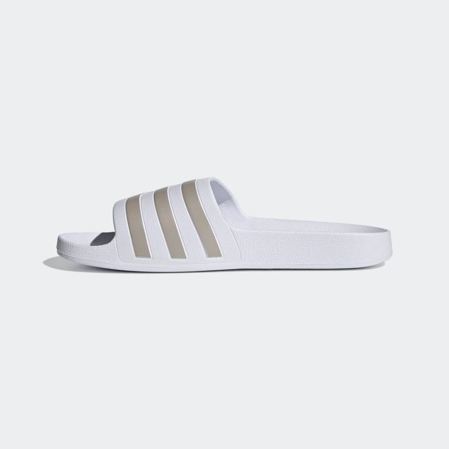 Легкие шлепанцы Adilette Aqua от Adidas с фирменными полосками 47.5 (12 US) 30 см Белый/Серый 1159855964 - изображение 2