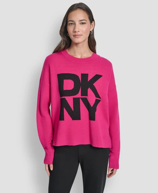 Женский свитер DKNY с логотипом 1160106803 (Розовый L) - Фото 1 Женский свитер DKNY с логотипом 1160106803 (Розовый L) - зображення 1