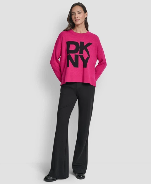 Женский свитер DKNY с логотипом 1160106803 (Розовый L) - Фото 3 Женский свитер DKNY с логотипом 1160106803 (Розовый L) - зображення 3