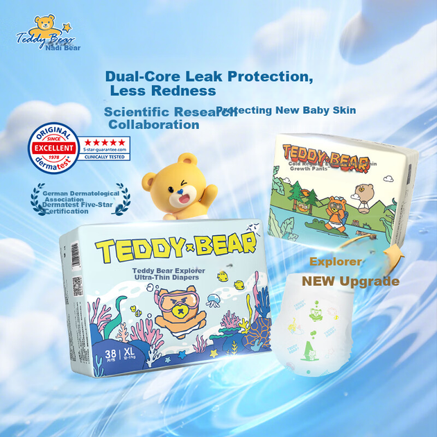 Подгузники Teddy Bear Explorer размер NB, 30 шт х 2 упаковки, 0-5 кг, ультратонкие - изображение 9
