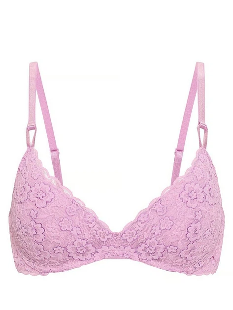 Кружевной комплект Victoria's Secret бюст Push-Up и трусики тонг 1161162797 (Сиреневый 36C/L) - изображение 6