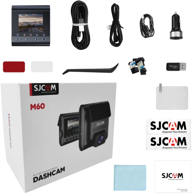 Відеореєстратор SJCAM Dashcam M60, WIFI, GPS, 4K, HDR (6972476162930) - Фото 4 Відеореєстратор SJCAM Dashcam M60, WIFI, GPS, 4K, HDR (6972476162930) - зображення 4