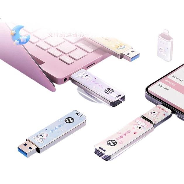 Флеш пам'ять USB HP 32GB USB 3.2 Gen1 Pink вест-хайленд, перехідник Lightning - Фото 3 Флеш пам'ять USB HP 32GB USB 3.2 Gen1 Pink вест-хайленд, перехідник Lightning - зображення 3