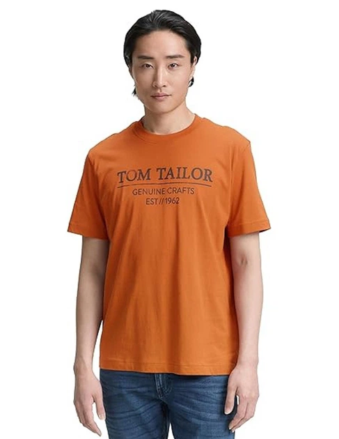 Футболка Tom Tailor М0138915 (1048076) колір коричневий чорний (М0138915 - 248797) - изображение 2