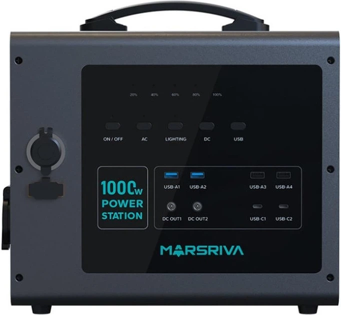 Зарядная станция Marsriva MP10 / 1000 Вт / 1176 Вт⋅ч / LiFePO4 (MP10V2_MARSRIVA) - Фото 1 Зарядная станция Marsriva MP10 / 1000 Вт / 1176 Вт⋅ч / LiFePO4 (MP10V2_MARSRIVA) - изображение 1