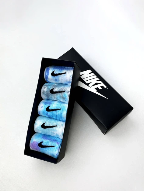 Мужские высокие носки TIe-Dye 5 пар Подарочный набор Розмір(35-39) – Бежевий з різнобарвним B35N81-3432 - изображение 4