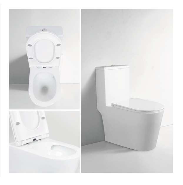 Унітаз моноблок підлоговий MIXXUS BEVEL-0406-T1 690х360х790mm система змиву TORNADO 1.0 (MI6729) - изображение 2