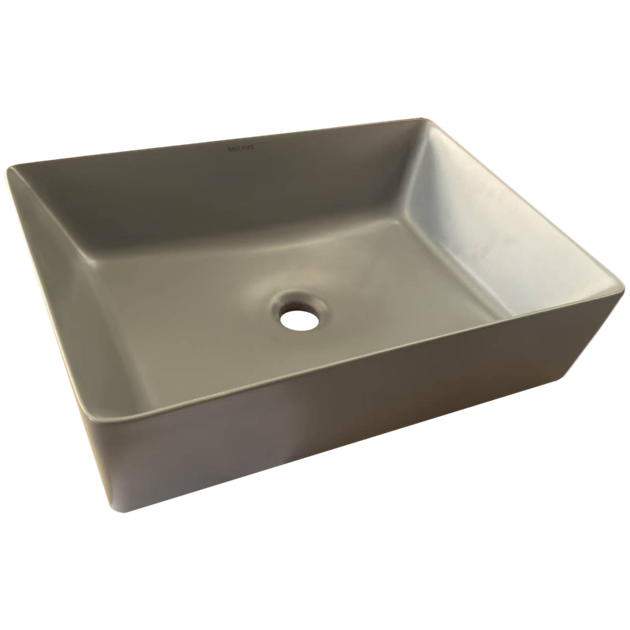 Раковина накладна MIXXUS PREMIUM QUADRO-0108 GRAY 550x390x145mm (MP6652) - изображение 5