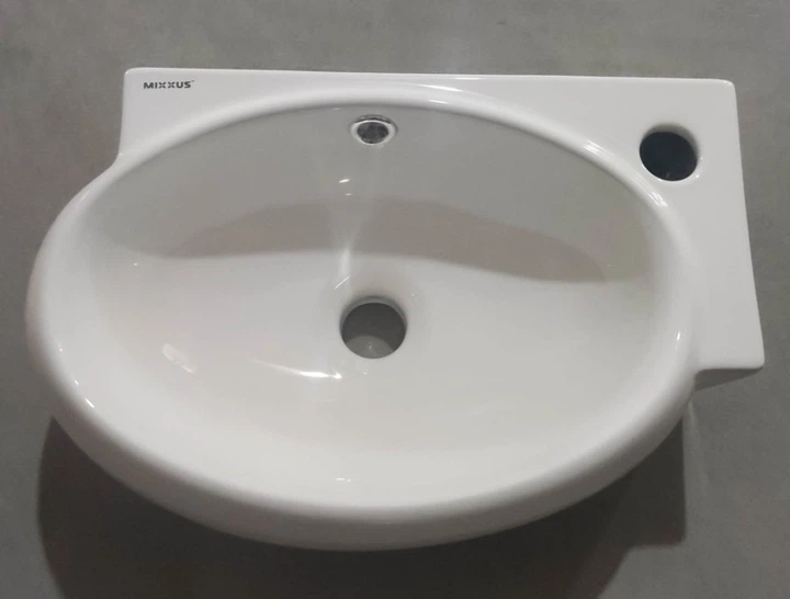 Раковина підвісна MIXXUS PREMIUM DIVERSE-1201-L 400х215х140mm (отвір під змішувач, перелив) (MP6507) - изображение 5