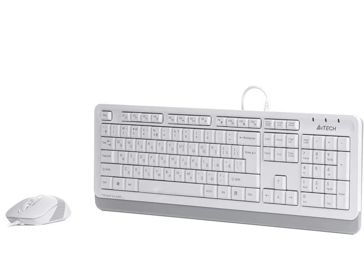 Комплект клавіатури та миші A4tech Fstyler F1010 Sleek Multimedia комфортна USB Чорно-сірий (F1010) - зображення 3