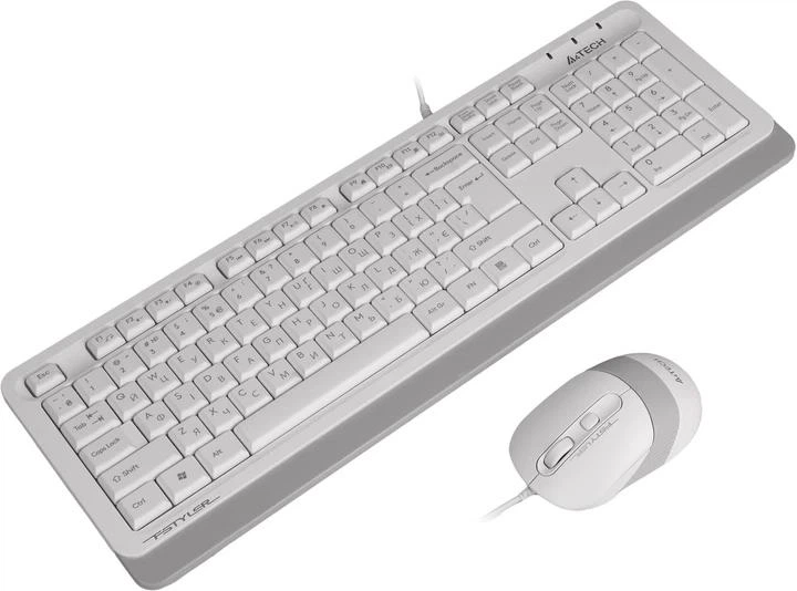 Комплект клавіатури та миші A4tech Fstyler F1010 Sleek Multimedia комфортна USB Чорно-сірий (F1010) - зображення 5