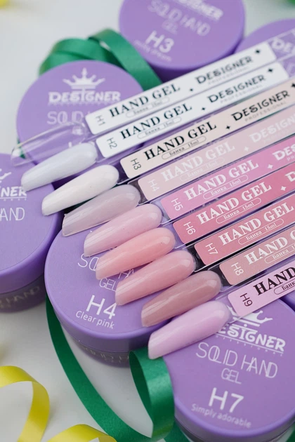 Твердый гель Solid hand gel Дизайнер (H1, 15 мл) для объемного дизайна и наращивания ногтей - изображение 3