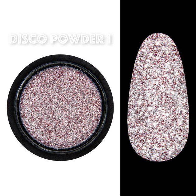 Светоотражающая втирка Красный №1 (пигмент) Disco powder Дизайнер для дизайна ногтей - изображение 3
