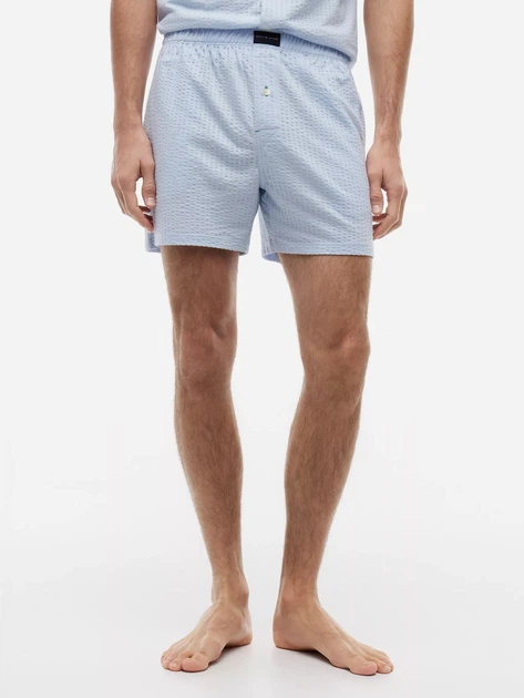 Пижама (рубашка + шорты) мужская хлопковая Tommy Hilfiger 41636786 L Голубая (1161125827) - изображение 6