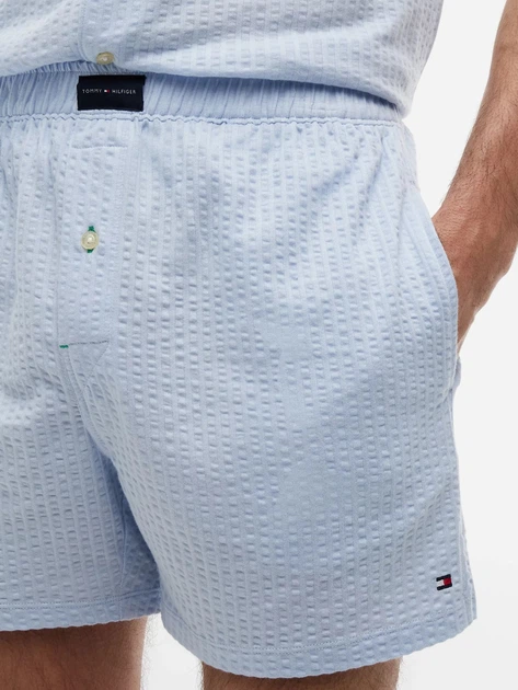 Пижама (рубашка + шорты) мужская хлопковая Tommy Hilfiger 41636786 L Голубая (1161125827) - изображение 8