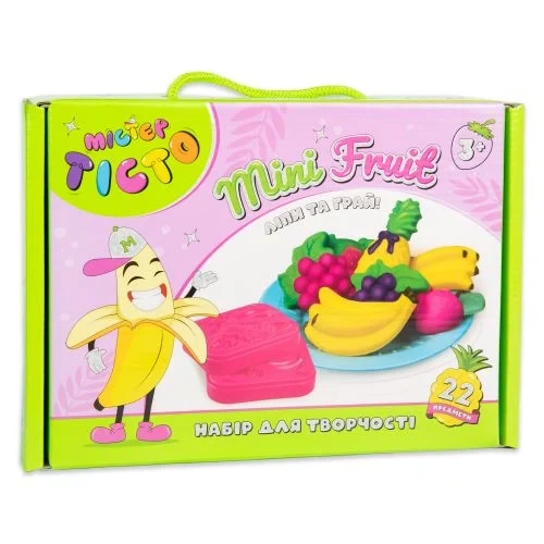 Набор для лепки Strateg Мистер тесто Mini fruit 12 стиков и 10 инструментов - изображение 2