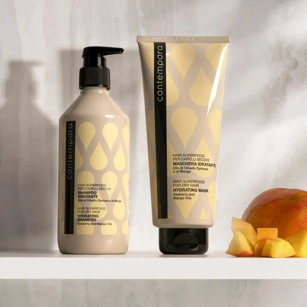 Маска зволожуюча Contempora з маслом обліпихи і манго Hydrating Mask 1000 мл - Фото 2 Маска зволожуюча Contempora з маслом обліпихи і манго Hydrating Mask 1000 мл - изображение 2