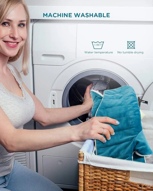 Электрическая грелка для шеи, плеч и спины Comfytemp K9015, утяжеленная, 9 режимов нагрева, синяя - Фото 7 Электрическая грелка для шеи, плеч и спины Comfytemp K9015, утяжеленная, 9 режимов нагрева, синяя - изображение 7