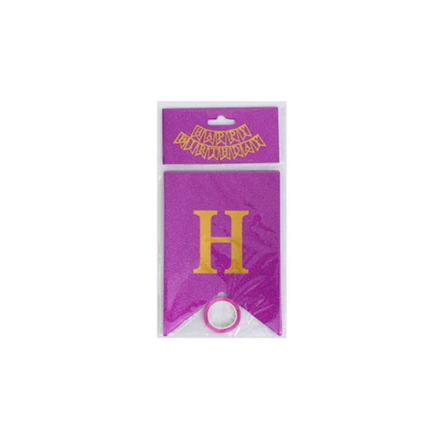 Гирлянда с флажками "Happy Birthday" MK 5955(Violet) фиолетовый - Фото 1 Гирлянда с флажками "Happy Birthday" MK 5955(Violet) фиолетовый - изображение 1