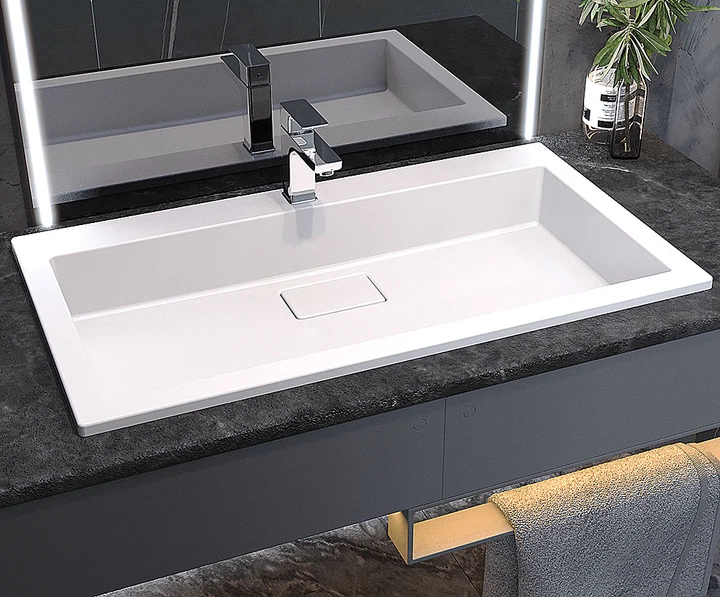 Умивальник накладний Luxor Imperio Low 80 - зображення 5