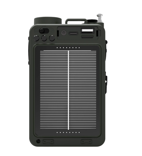 Аварійне Портативне Радіо JB Tacticals зі Світлодіодним Ліхтариком AM/FM/WB Радіоприймач з Функцією Power Bank на 4000 мАг Зарядкою від USB Динамо-Машина та Сонячною Панеллю R12 - зображення 6