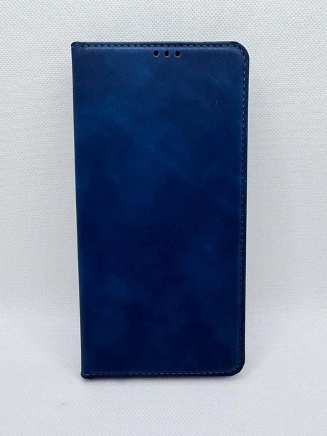 Чехол книжка Leather Premium для Xiaomi Poco F3 с защитой камеры Синий - Фото 1 Чехол книжка Leather Premium для Xiaomi Poco F3 с защитой камеры Синий - изображение 1