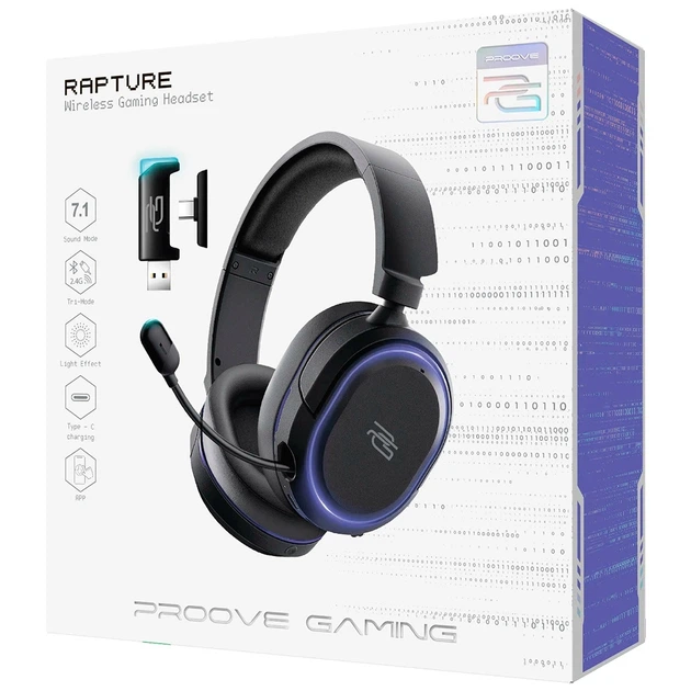 Bluetooth-гарнитура Proove Gaming Rapture (APP) Black (GHRPPP010001) - Фото 4 Bluetooth-гарнитура Proove Gaming Rapture (APP) Black (GHRPPP010001) - изображение 4