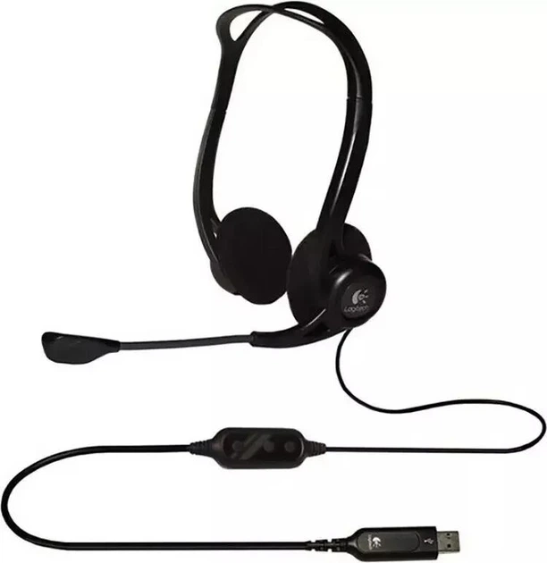 Наушники с микрофоном Logitech PC 960 USB (981-000100) - Фото 4 Наушники с микрофоном Logitech PC 960 USB (981-000100) - изображение 4