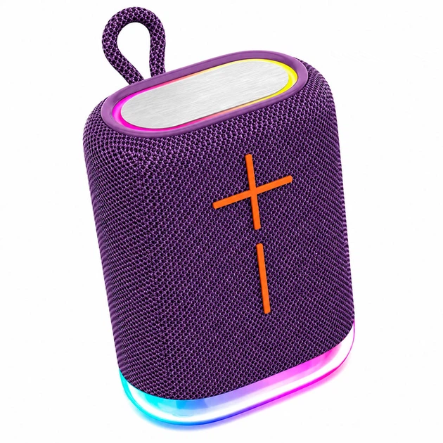 Портативная Bluetooth колонка LOSSO G1 с RGB-подсветкой, TWS, USB, TF, AUX, Bluetooth 5.4, аккумулятор 1800 мАч, фиолетовая - Фото 1 Портативная Bluetooth колонка LOSSO G1 с RGB-подсветкой, TWS, USB, TF, AUX, Bluetooth 5.4, аккумулятор 1800 мАч, фиолетовая - изображение 1