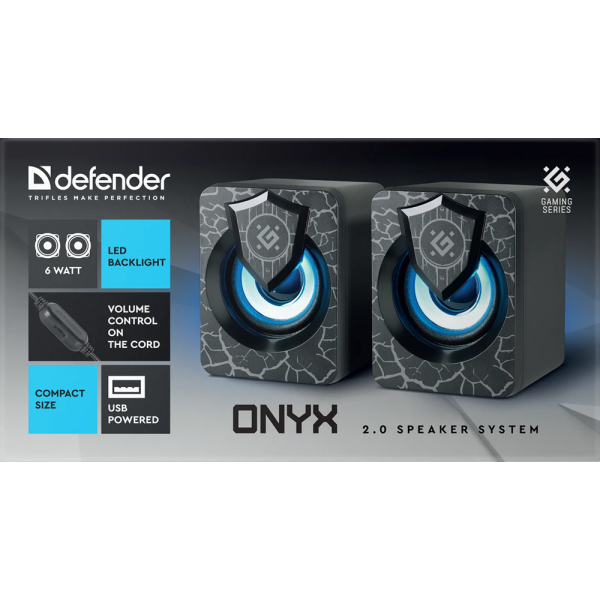 Акустика Defender 2.0 Onyx 6Вт USB Black (65038) (7062982) - изображение 5