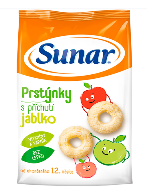 Дитячі чіпси яблучні кільця Sunar, 50 г - Фото 1 Дитячі чіпси яблучні кільця Sunar, 50 г - изображение 1