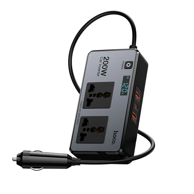 Разветвитель Hoco Z66 для автомобильного прикуривателя 2 порта PD 66W Black (6942007675673) - изображение 2
