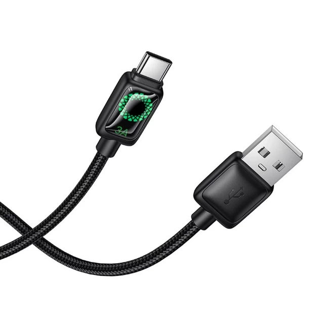 Кабель Hoco U146 USB A to USB C 3A 1.2 m з LCD Black (6942007671385) - зображення 4