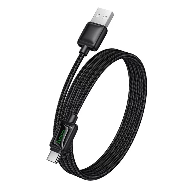 Кабель Hoco U146 USB A to USB C 3A 1.2 m з LCD Black (6942007671385) - зображення 6