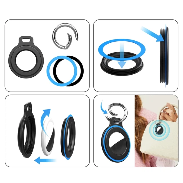 Чехол Hurtel для AirTag с пружинной застёжкой (2 pack) Black (5907769394379) - Фото 8 Чехол Hurtel для AirTag с пружинной застёжкой (2 pack) Black (5907769394379) - изображение 8
