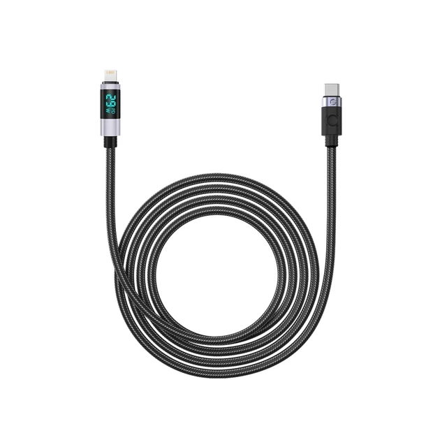 Kabel Orico LDC2L USB‑C to Lightning PD 29W LED Display 1.5 m Black (6954301128052) - obraz 3