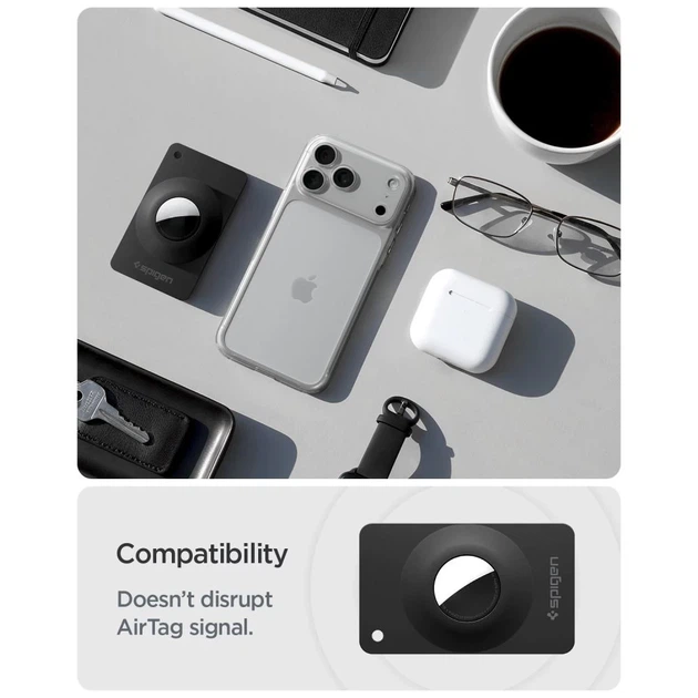 Чехол Spigen Airfit 2 для Apple AirTag 1 / 2 Black (2 pack) (ACS11199) - Фото 10 Чехол Spigen Airfit 2 для Apple AirTag 1 / 2 Black (2 pack) (ACS11199) - изображение 10