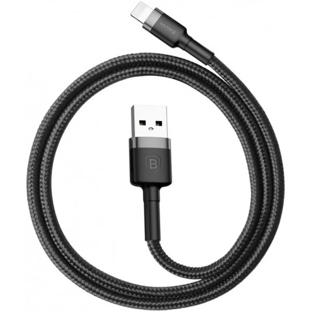 Кабель Baseus Cafule Cable USB for Lightning Gray/Black 2м (CALKLF-CG1) [73378] - изображение 2
