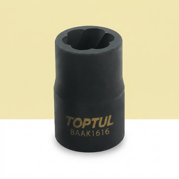 Головка для зірваних граней TOPTUL 1/2" 16мм BAAK1616 - Фото 1 Головка для зірваних граней TOPTUL 1/2" 16мм BAAK1616 - зображення 1